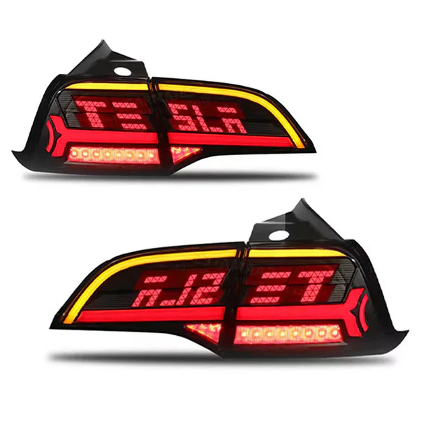 NTXGlow Smoked Matrix Style Tail Lights (2017+ Tesla Model 3/Y) - JSI Racing 