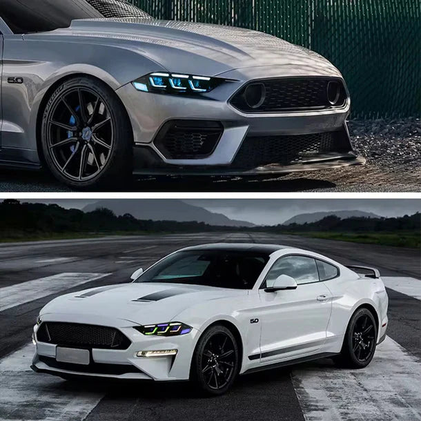 NTXGlow RGB Headlights S650 Style (2018-2023 Ford Mustang) - JSI Racing 