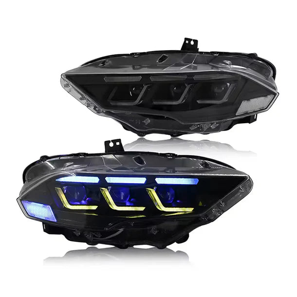 NTXGlow RGB Headlights S650 Style (2018-2023 Ford Mustang) - JSI Racing 