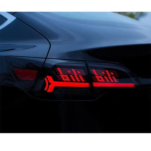NTXGlow Smoked Matrix Style Tail Lights (2017+ Tesla Model 3/Y) - JSI Racing 