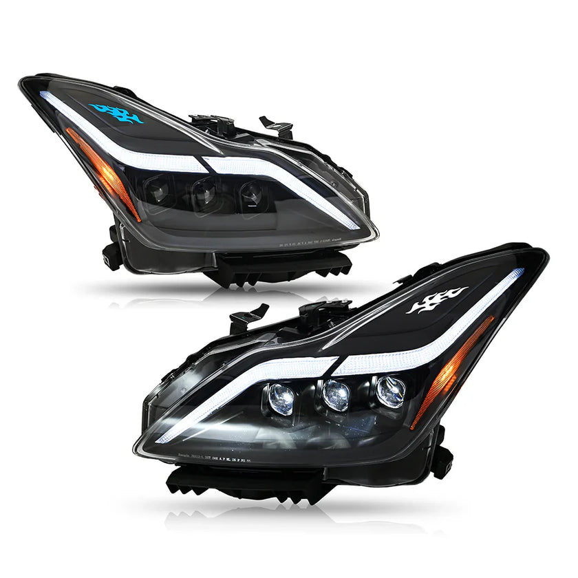 NTXGlow GT-R Style Headlights (2008-2013 Infiniti G37 Coupe) - JSI Racing 