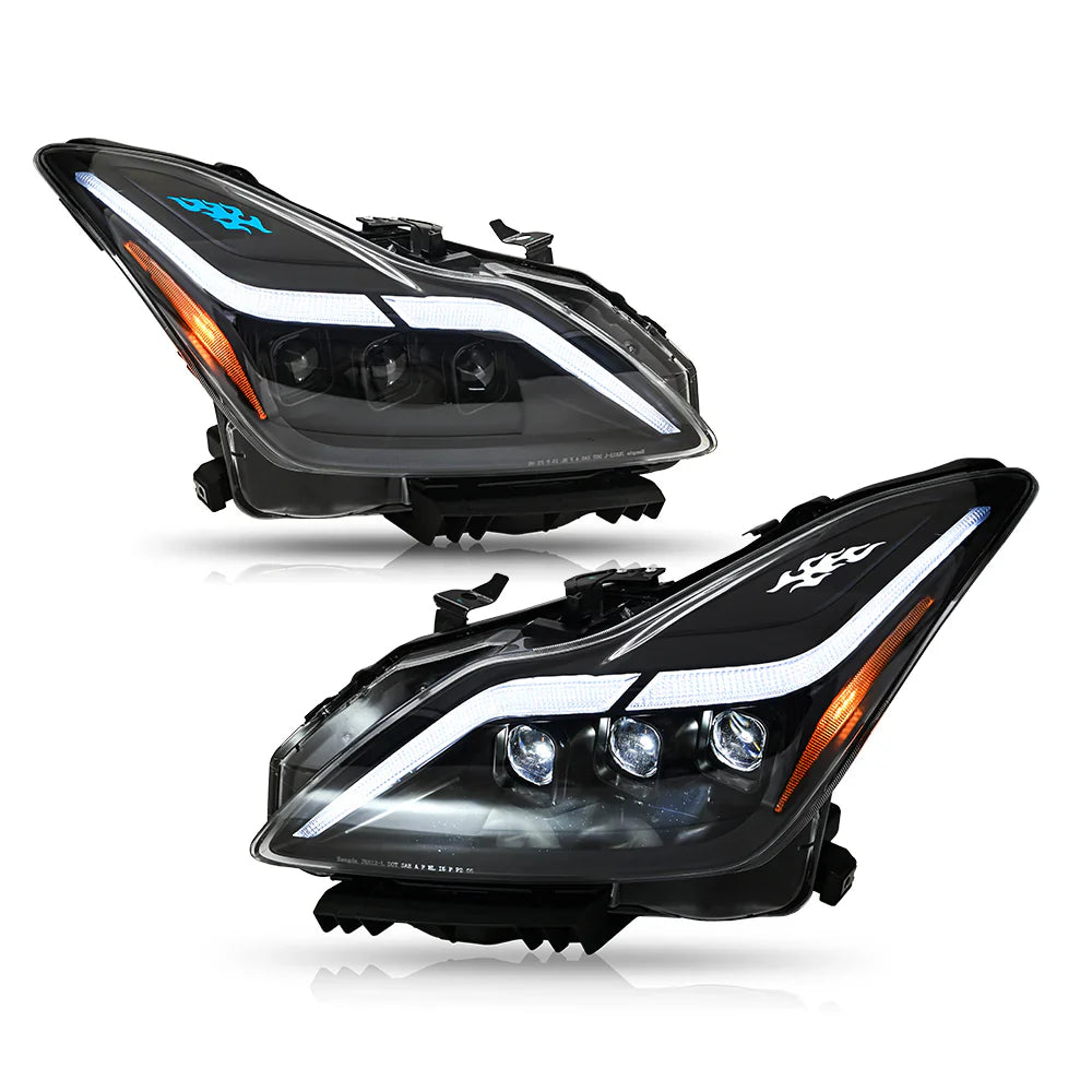 NTXGlow GT-R Style Headlights (2008-2013 Infiniti G37 Coupe) - JSI Racing 