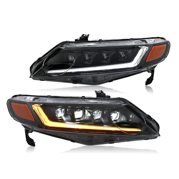 2006-2011 Honda Civic 4 Door 8th Gen Headlights - JSI Racing 