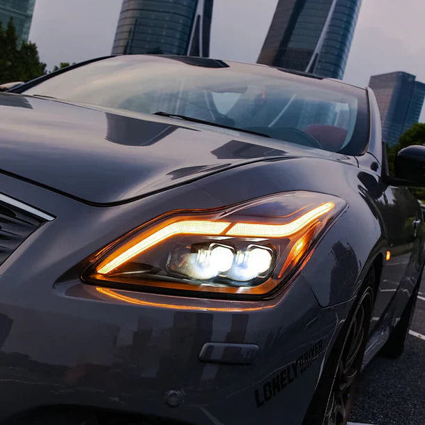 NTXGlow GT-R Style Headlights (2008-2013 Infiniti G37 Coupe) - JSI Racing 