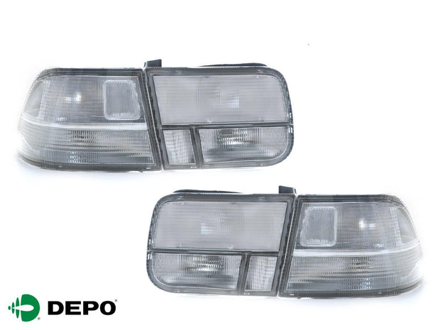 1996-2000 Honda Civic 2d Coupe Ek Jdm Clear 4pcs Rear Tail Light - JSI Racing 