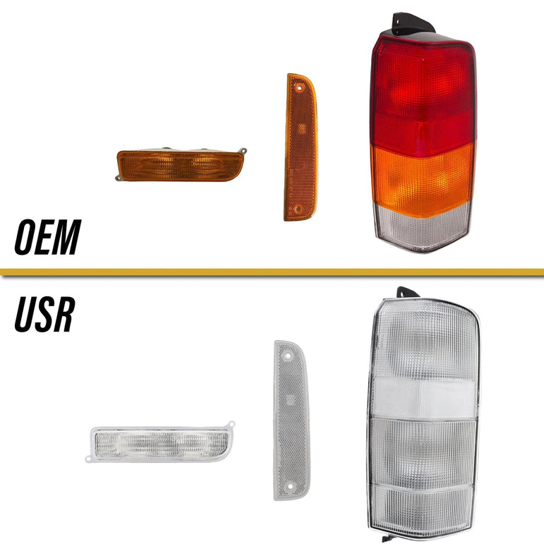 1997-2001 Jeep Cherokee Xj Tail Lights Bumper Corner 6pc Combo Made By Depo - JSI Racing 