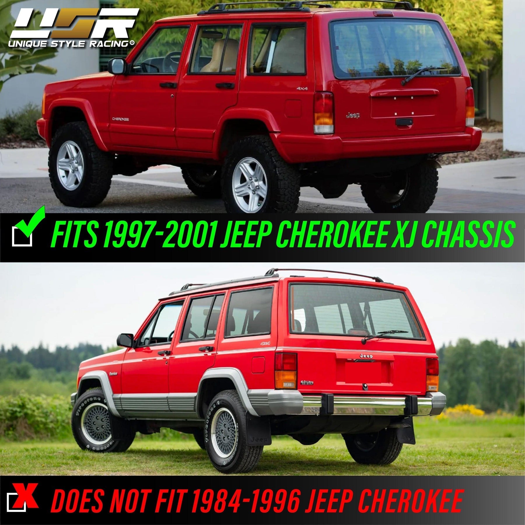 1997-2001 Jeep Cherokee Xj Tail Lights Bumper Corner 6pc Combo Made By Depo - JSI Racing 