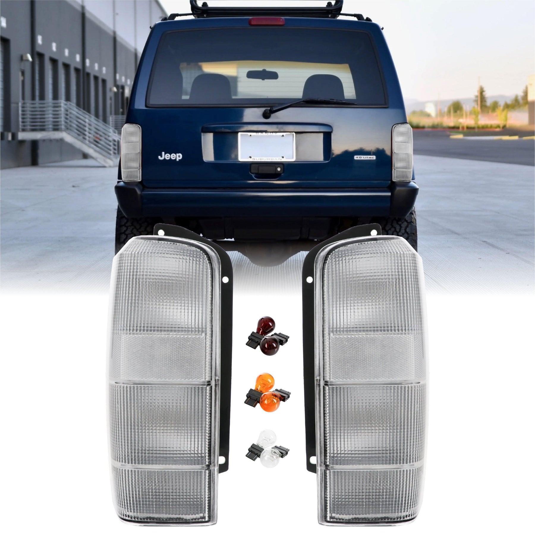 1997-2001 Jeep Cherokee Xj Tail Lights Made By Depo - JSI Racing 