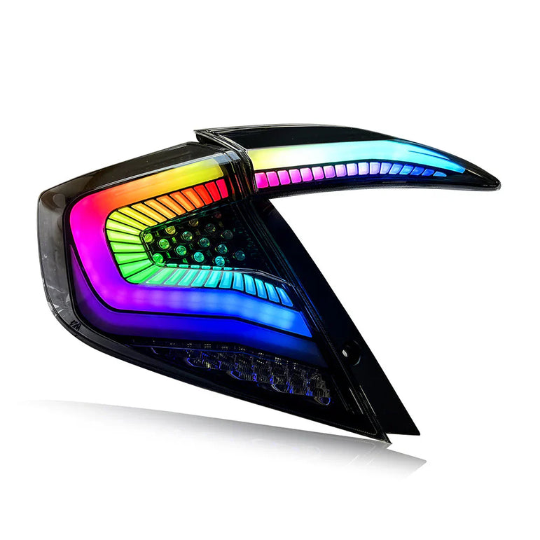 2016-2021 Honda Civic 10th Gen RGB Tail Lights For Sedans - JSI Racing 