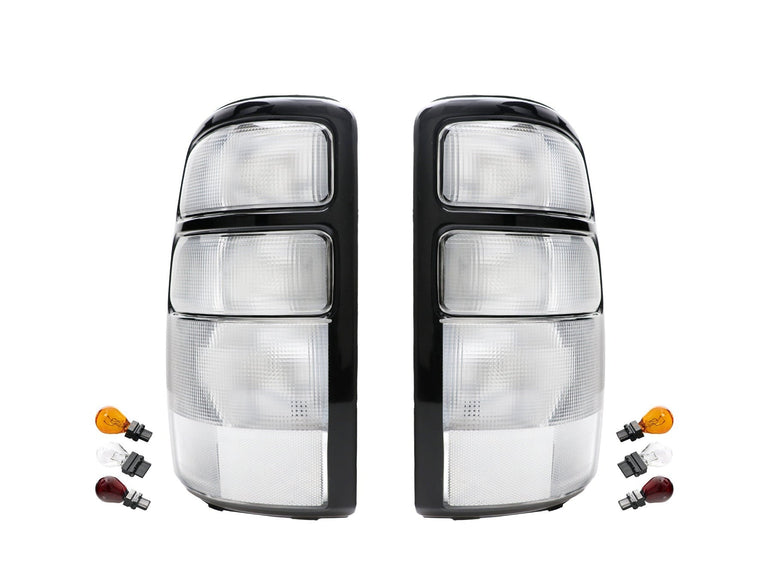2000-2006 Gmc Yukon Xl Denali 20002006 Chevrolet Suburban Tahoe Clear Euro Style Tail Lights Made By Dpeo - JSI Racing 