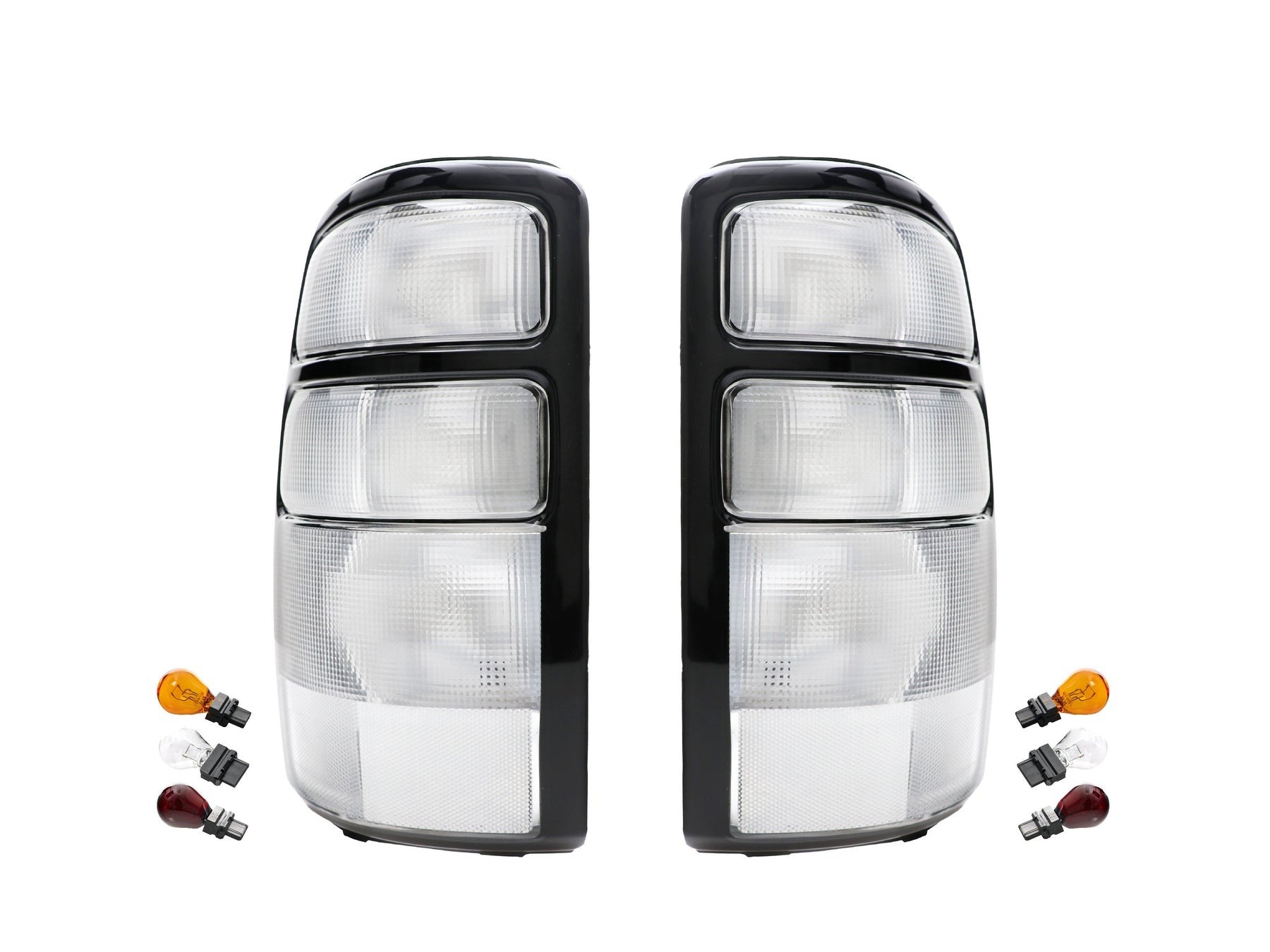 2000-2006 Gmc Yukon Xl Denali 20002006 Chevrolet Suburban Tahoe Clear Euro Style Tail Lights Made By Dpeo - JSI Racing 