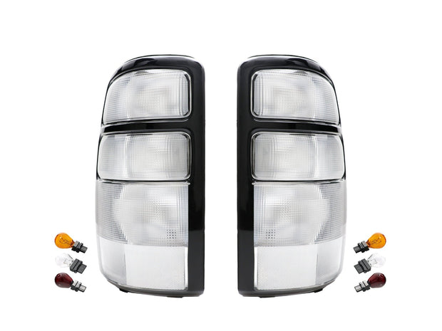 2000-2006 Gmc Yukon Xl Denali 20002006 Chevrolet Suburban Tahoe Clear Euro Style Tail Lights Made By Dpeo - JSI Racing 