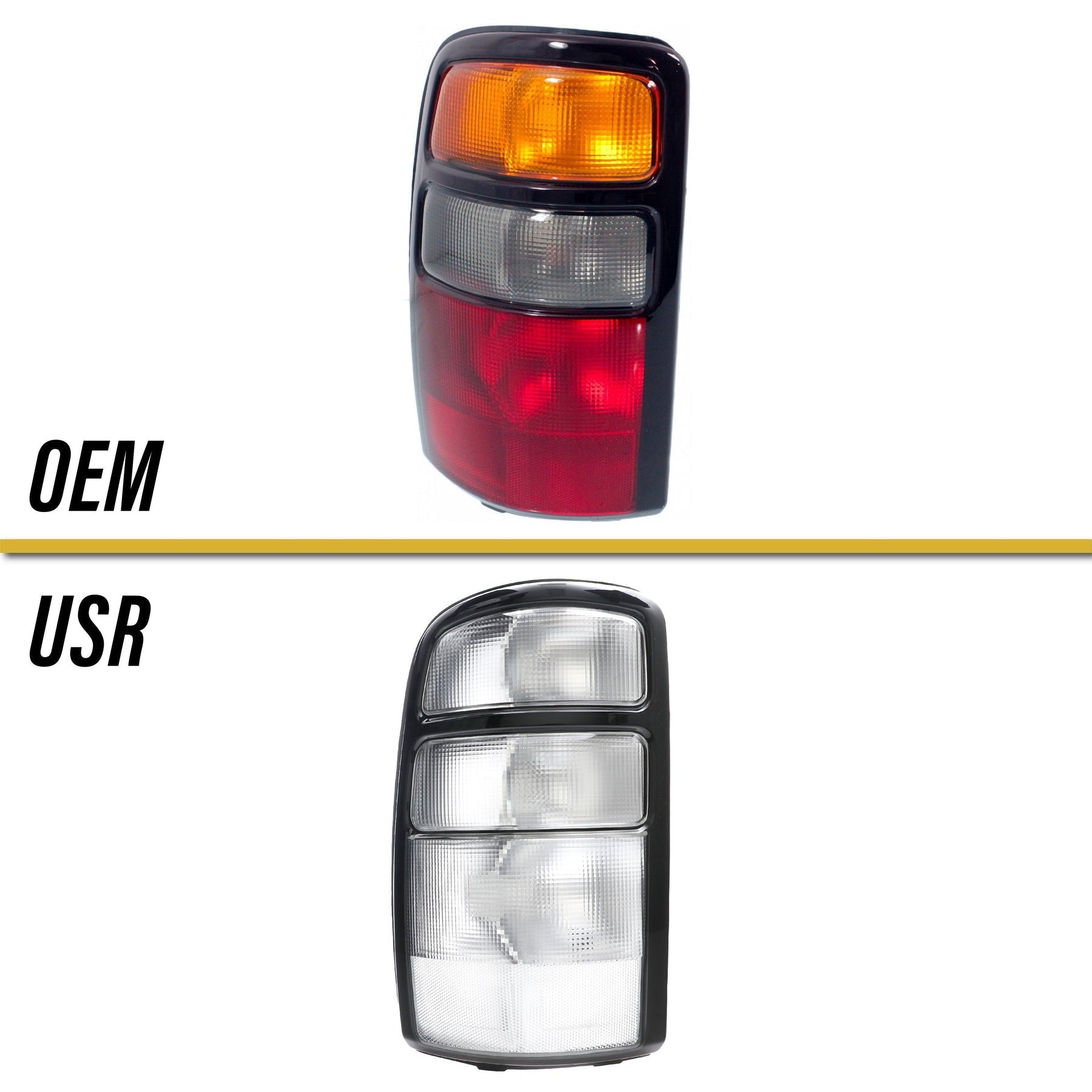 2000-2006 Gmc Yukon Xl Denali 20002006 Chevrolet Suburban Tahoe Clear Euro Style Tail Lights Made By Dpeo - JSI Racing 