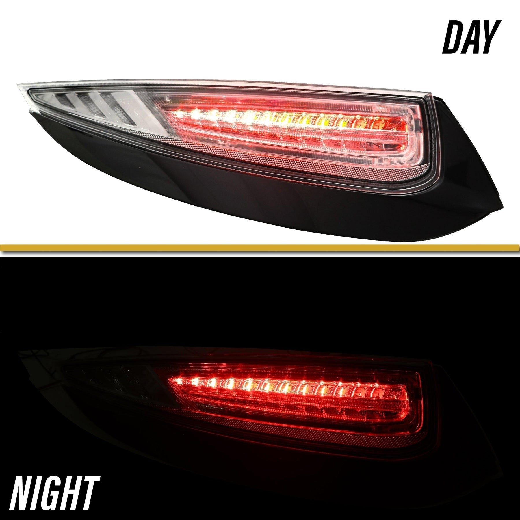 2009-2012 Porsche 911 Carrera 997 LED Light Bar Clear Tail Made By Depo - JSI Racing 