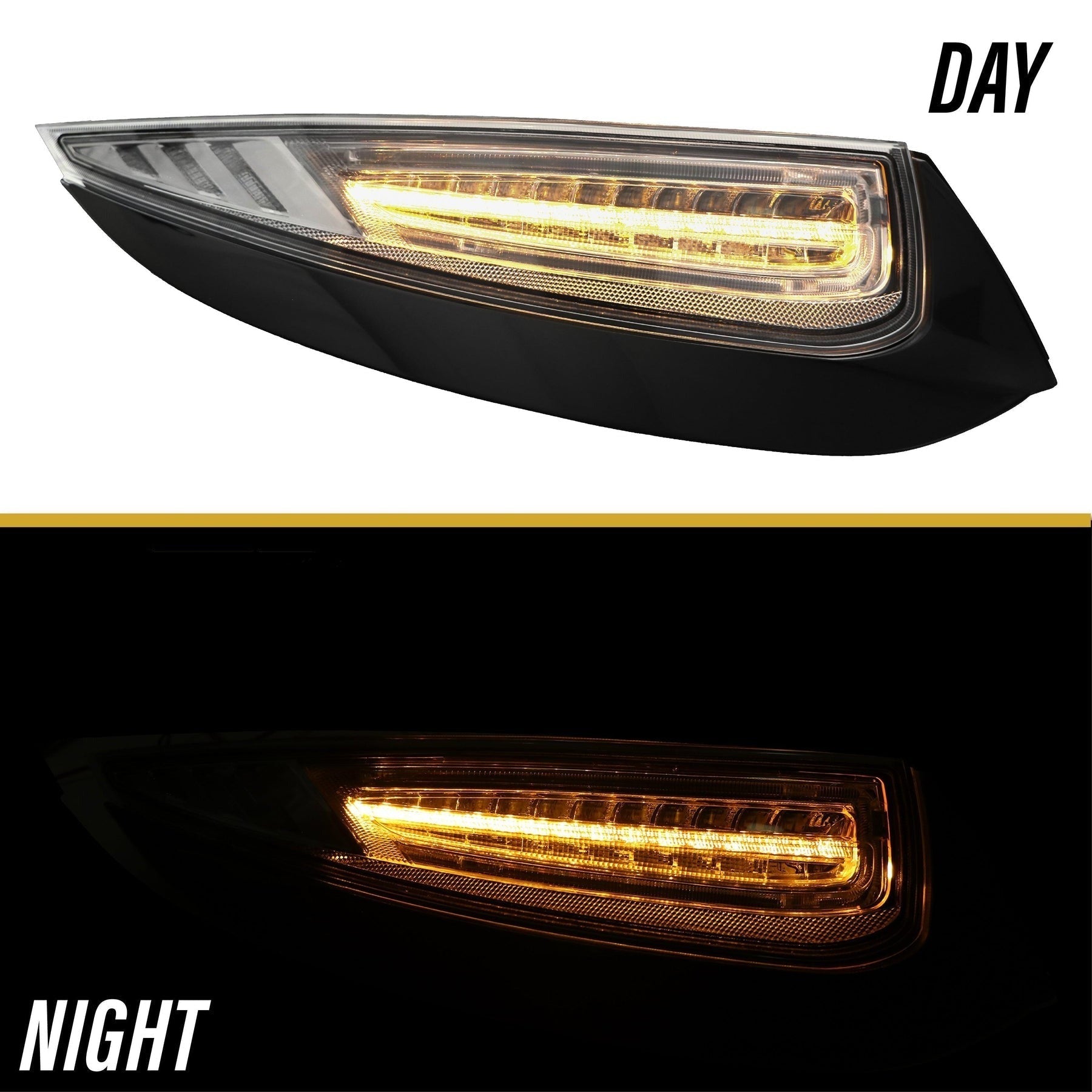 2009-2012 Porsche 911 Carrera 997 LED Light Bar Clear Tail Made By Depo - JSI Racing 