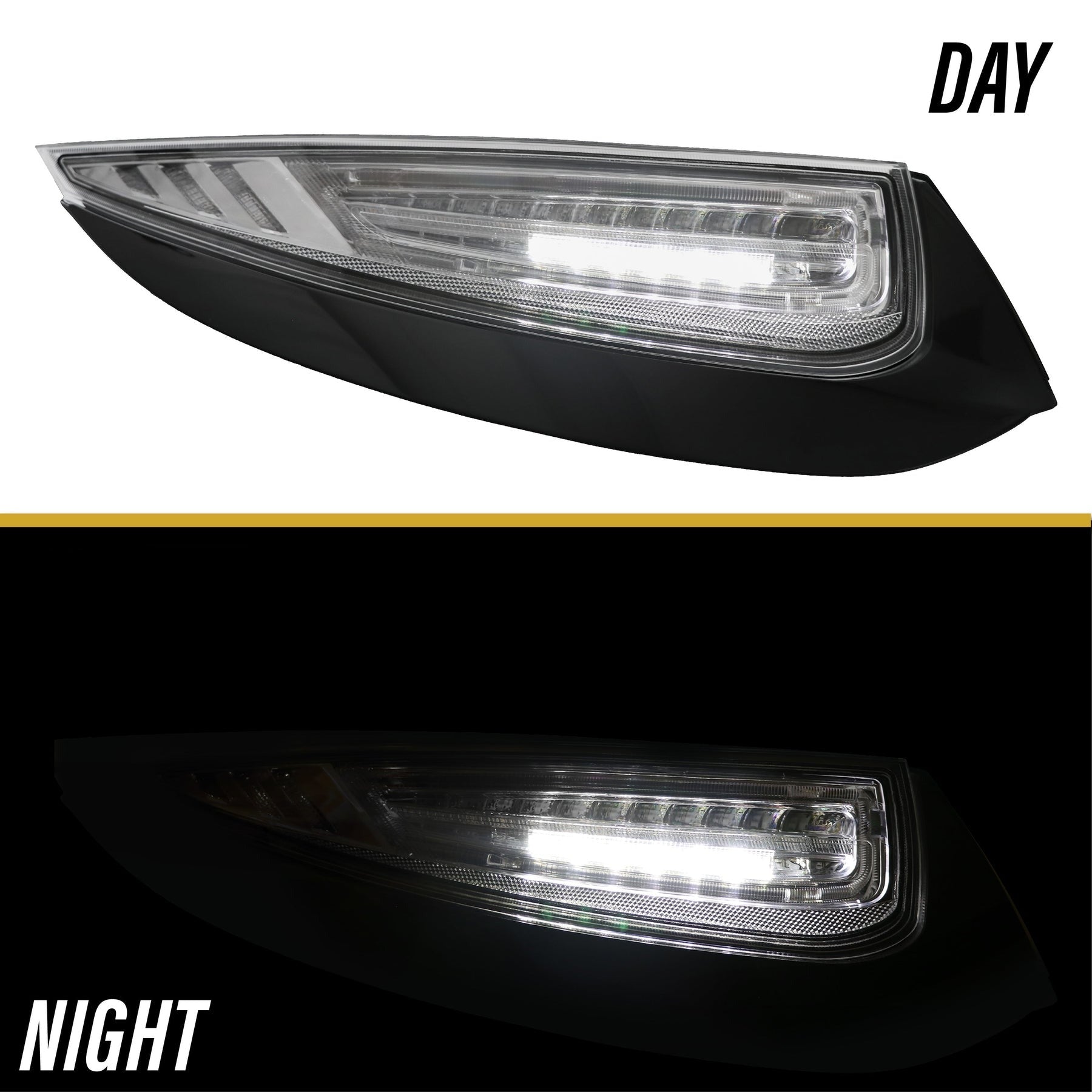 2009-2012 Porsche 911 Carrera 997 LED Light Bar Clear Tail Made By Depo - JSI Racing 