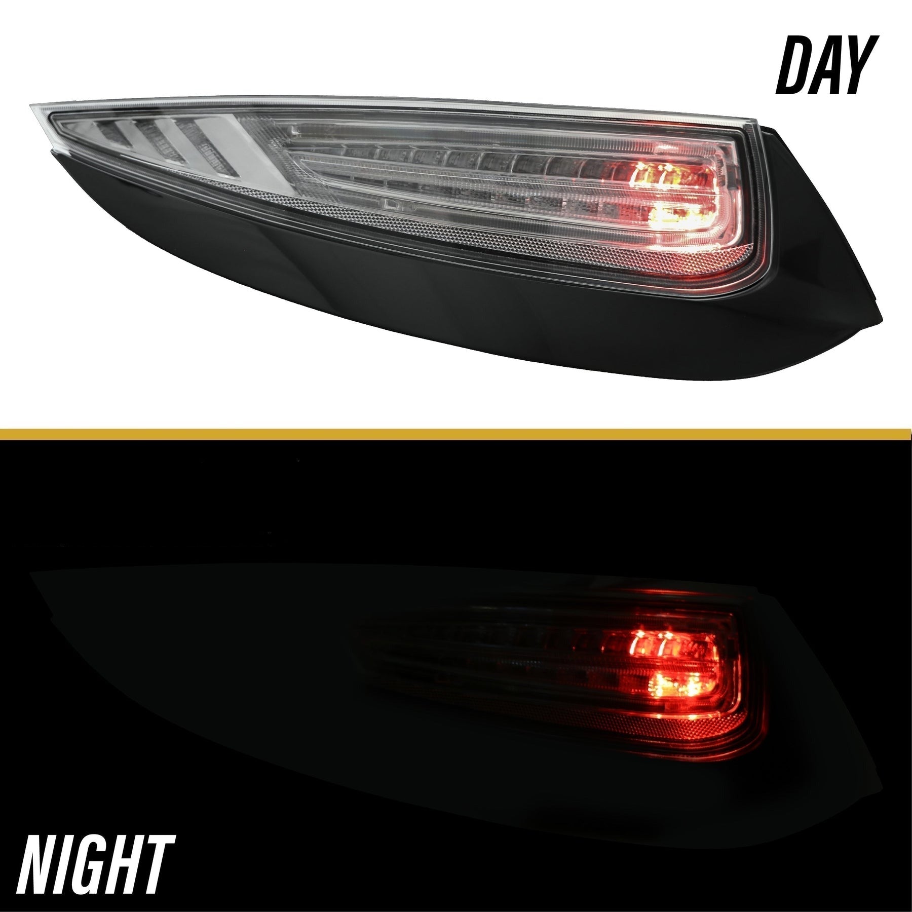 2009-2012 Porsche 911 Carrera 997 LED Light Bar Clear Tail Made By Depo - JSI Racing 