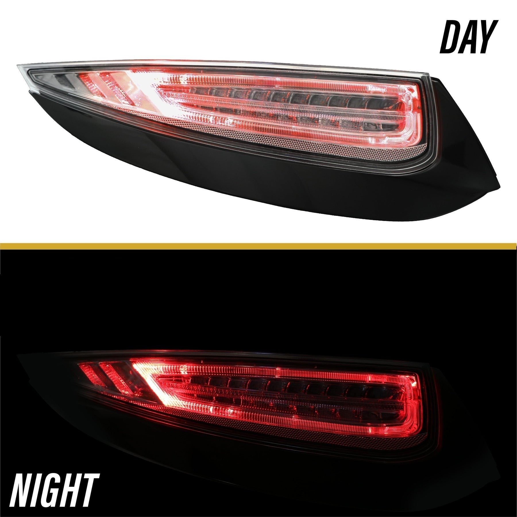 2009-2012 Porsche 911 Carrera 997 LED Light Bar Clear Tail Made By Depo - JSI Racing 