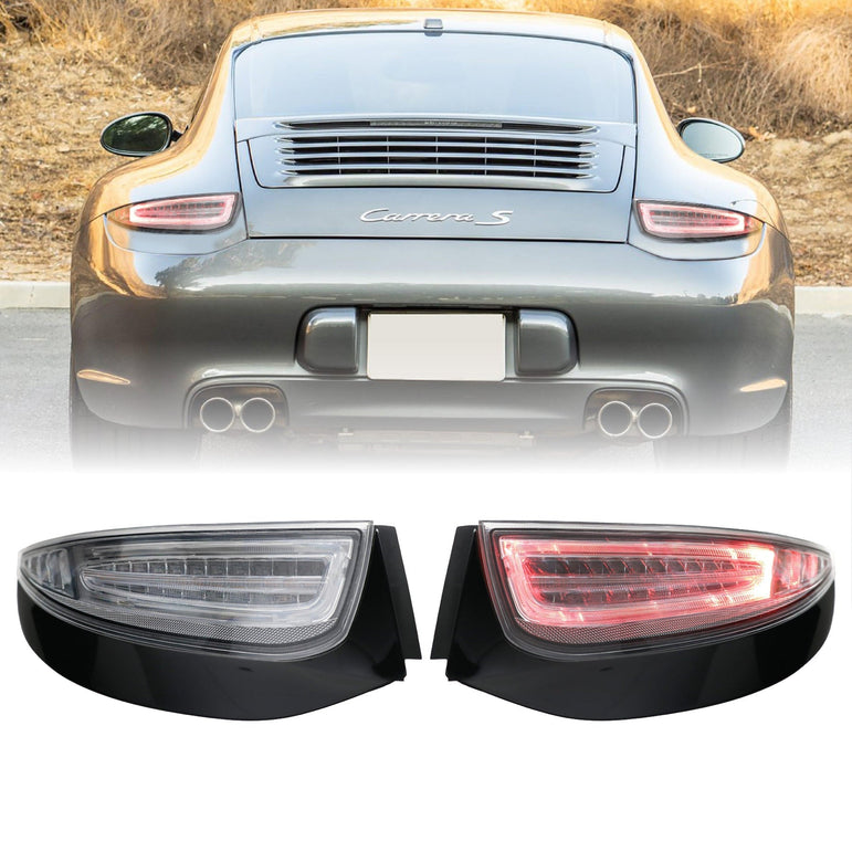 2009-2012 Porsche 911 Carrera 997 LED Light Bar Clear Tail Made By Depo - JSI Racing 