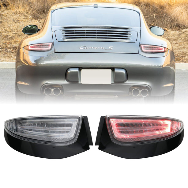 2009-2012 Porsche 911 Carrera 997 LED Light Bar Clear Tail Made By Depo - JSI Racing 