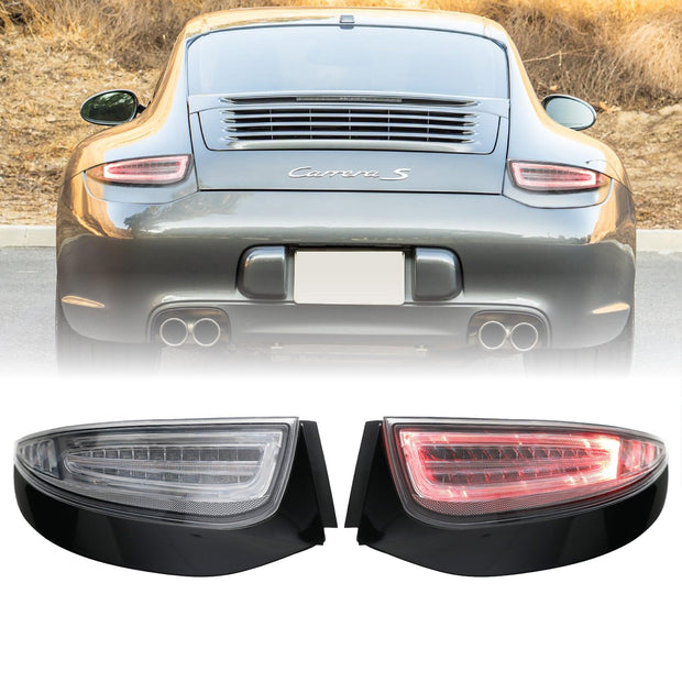 2009-2012 Porsche 911 Carrera 997 LED Light Bar Clear Tail Made By Depo - JSI Racing 