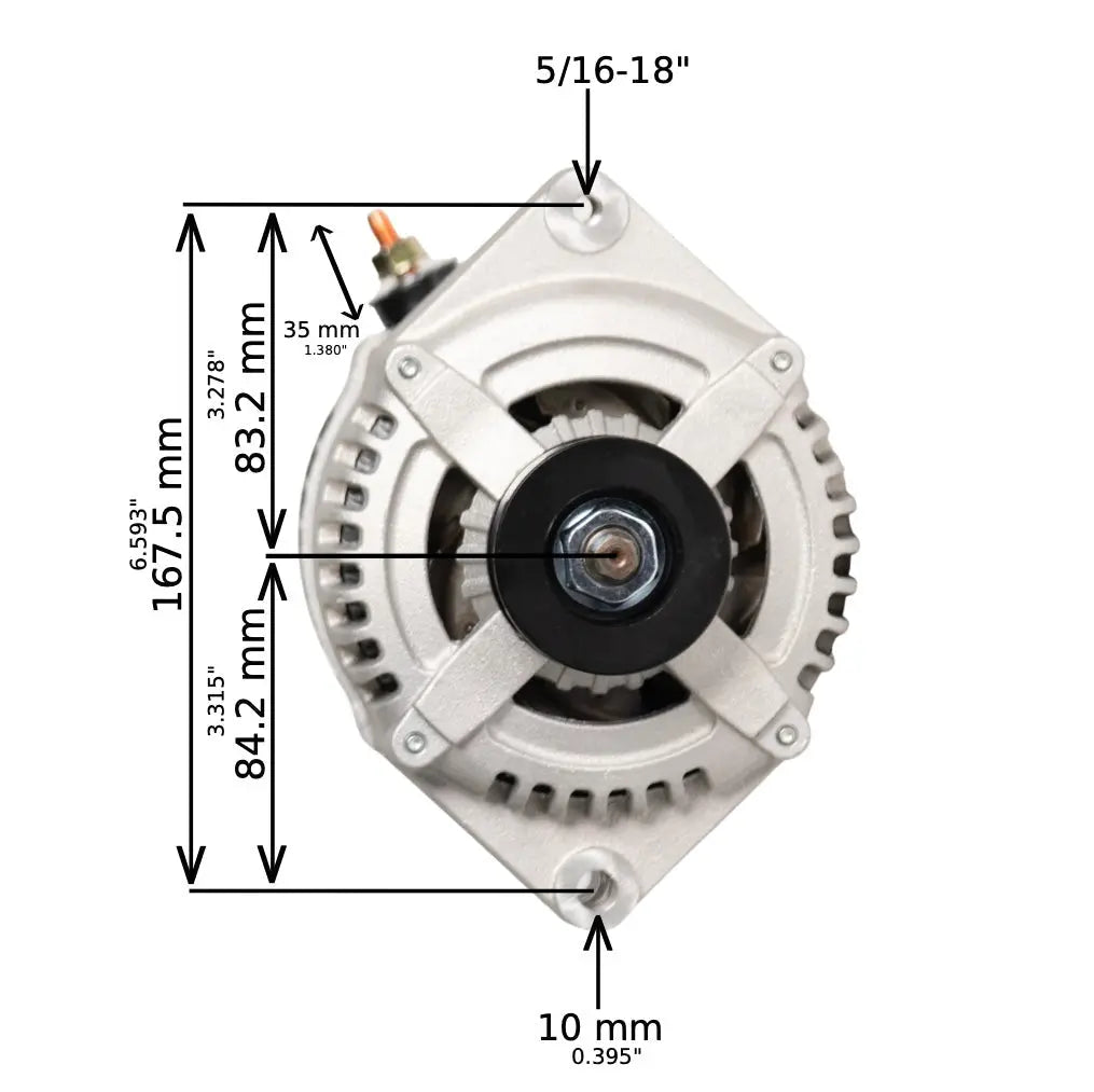 1968-1974 GMC K3500 Pickup L6 4.1L 12si High Output Alternator - JSI Racing