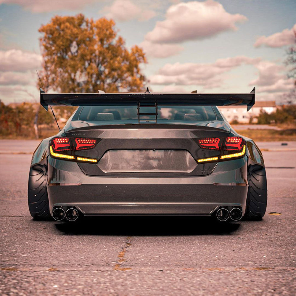 NTXGlow LED Tail Lights Smoke Lambo Style (2018-2022 Honda Accord) - JSI Racing 