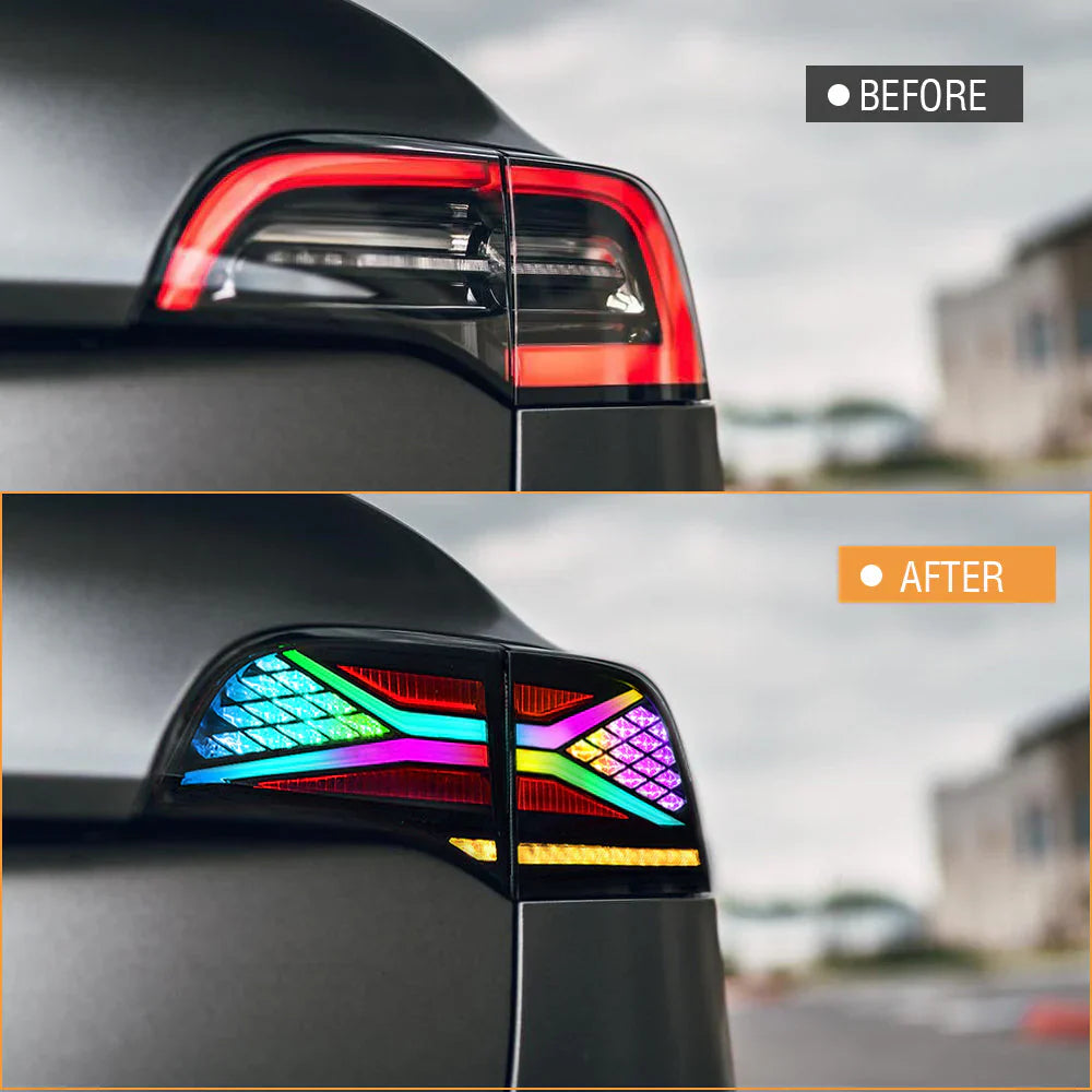 2017+ Tesla Model 3 Y RGB Tail Lights - JSI Racing 
