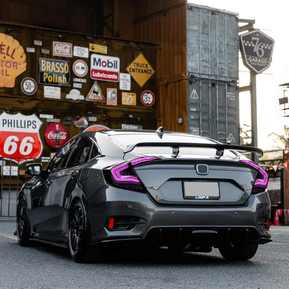 2016-2021 Honda Civic 10th Gen RGB Tail Lights For Sedans - JSI Racing 