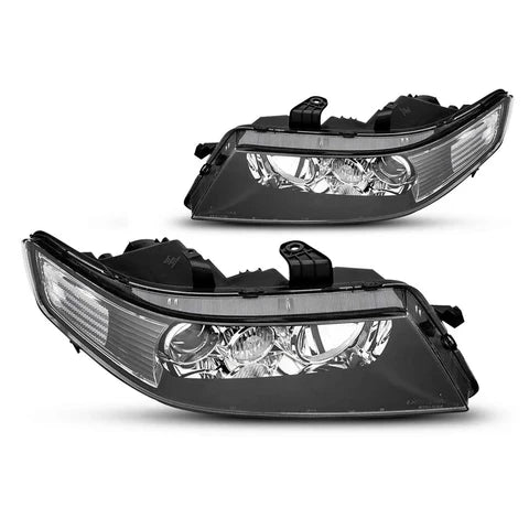 NTXGlow Black Housing Reflector Headlights (2004-2008 Acura TSX) - JSI Racing 