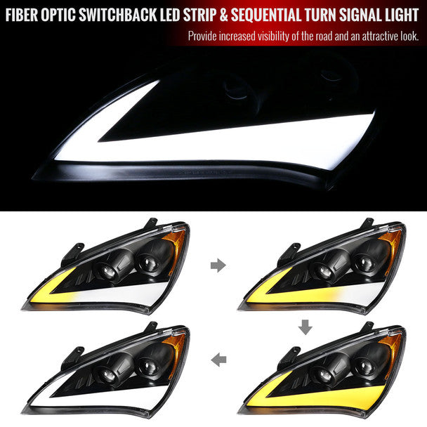 NTXGLOW RGB headlights (2009 - 2010 hyundai genesis coupe bk1) - JSI Racing 