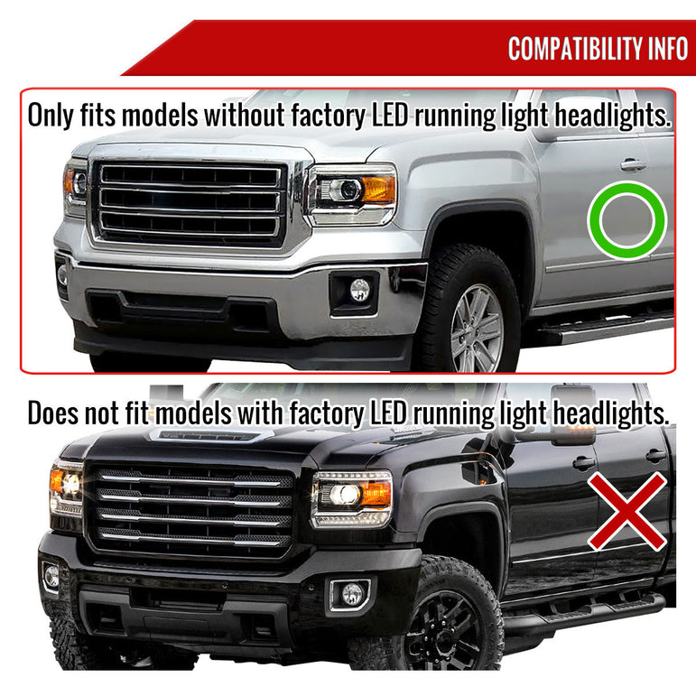 NTXGlow RGB headlights (14 - 19 GMC Sierra 1500 / 2500 / 3500) - JSI Racing 
