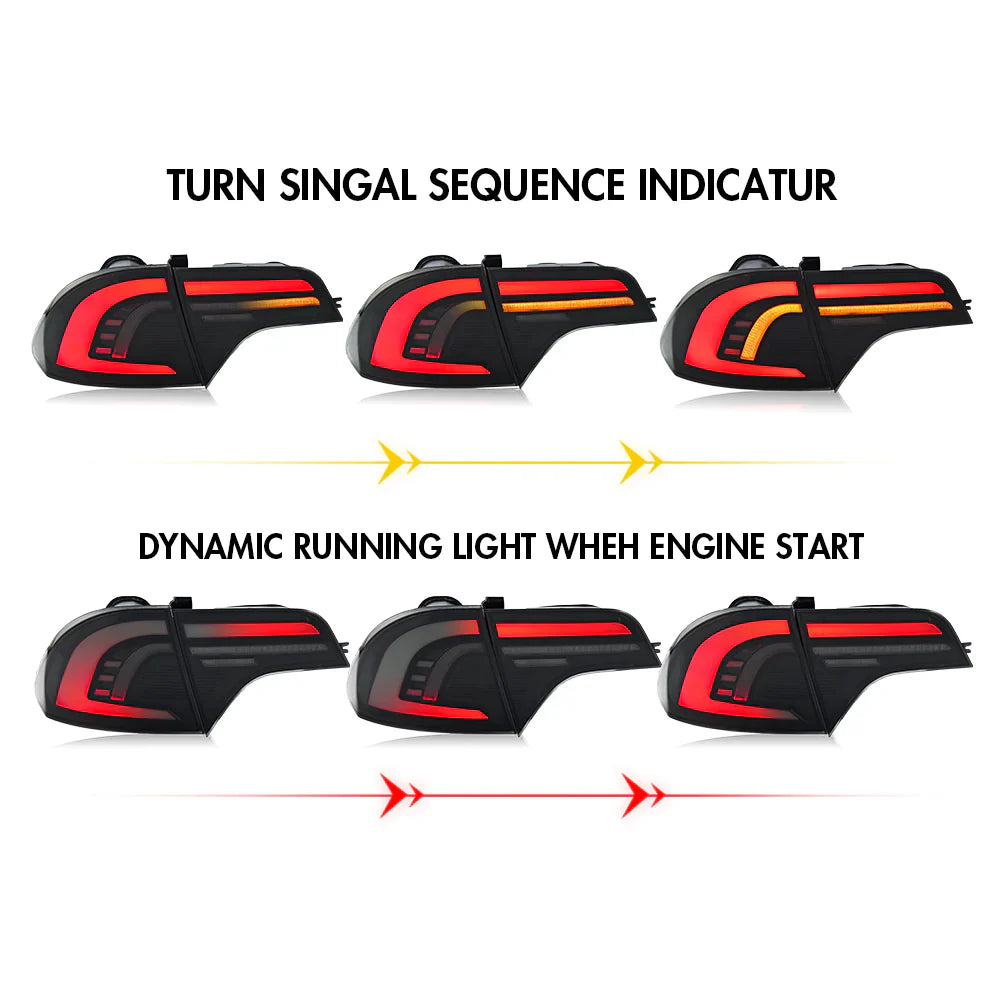 2006-2011 Civic Sedan LED Plug And Play Tail Lights - JSI Racing 