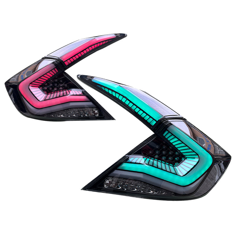 2016-2021 Honda Civic Sedan LED Tail Lights RGB - JSI Racing 