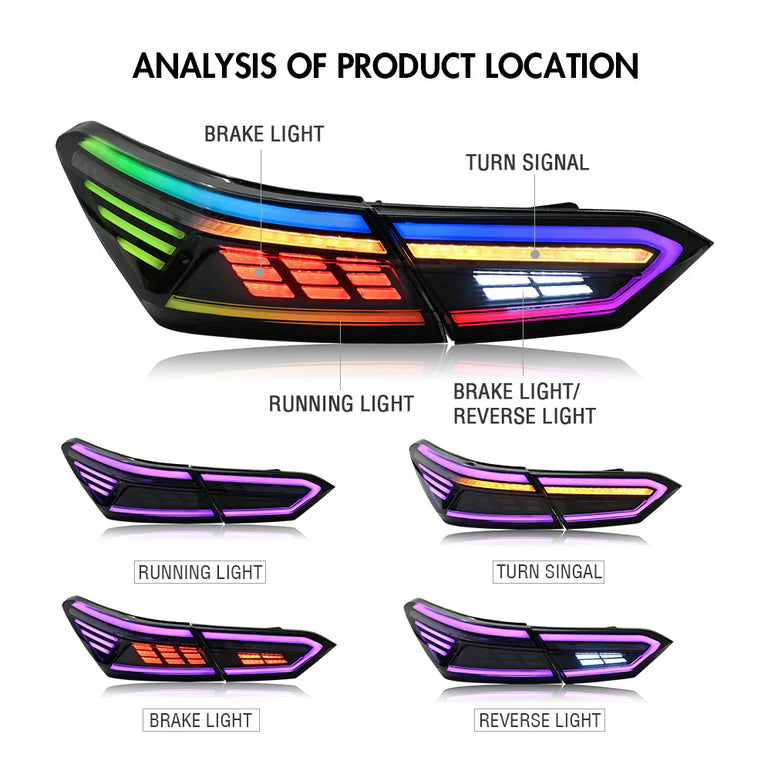 2018-2024 Toyota Camry 8th Gen Tail Lights - JSI Racing 