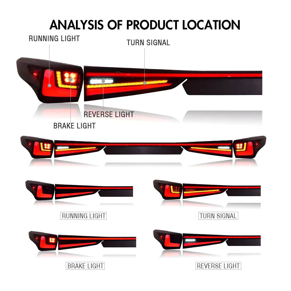 2020-2024 Toyota Highlander Custom Tail Lights - JSI Racing 