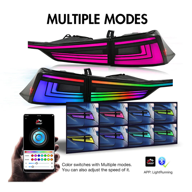 NTXGlow RGB Tail Lights 2014-2021 Lexus IS250 IS300 IS350 IS500 IS200t - JSI Racing 