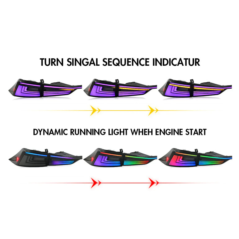 NTXGlow RGB Tail Lights 2014-2021 Lexus IS250 IS300 IS350 IS500 IS200t - JSI Racing 