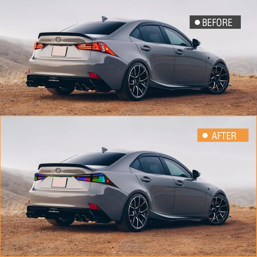 NTXGlow RGB Tail Lights 2014-2021 Lexus IS250 IS300 IS350 IS500 IS200t - JSI Racing 