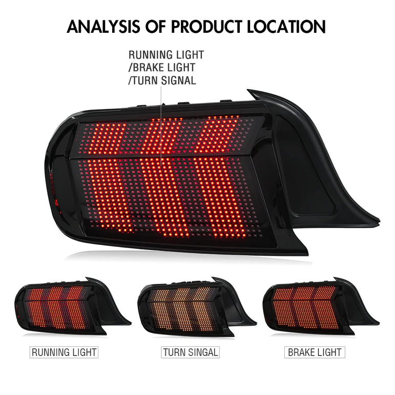 NTXGlow RGB Matrix Tail Lights (2015-2023 Ford Mustang) - JSI Racing 