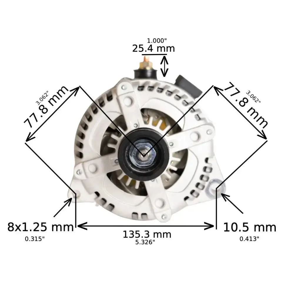 1991 Buick Commercial Chassis V8 5.0L cs130 High Output Alternator - JSI Racing