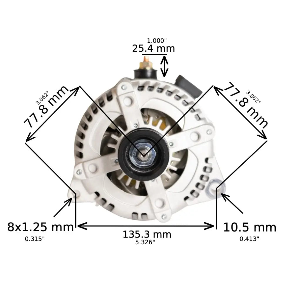 1988-1993 GMC K1500 V8 6.2L High Output Alternator - JSI Racing