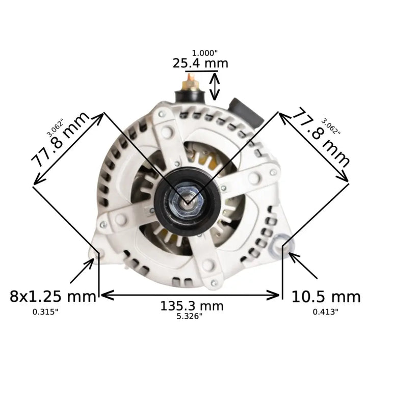 1992-1993 GMC Jimmy V6 4.3L High Output Alternator - JSI Racing