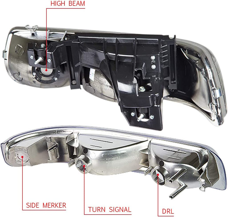 Adn Motoring Hlohcs994psmab Driver And Passenger Side Headlight Assembly - JSI Racing 