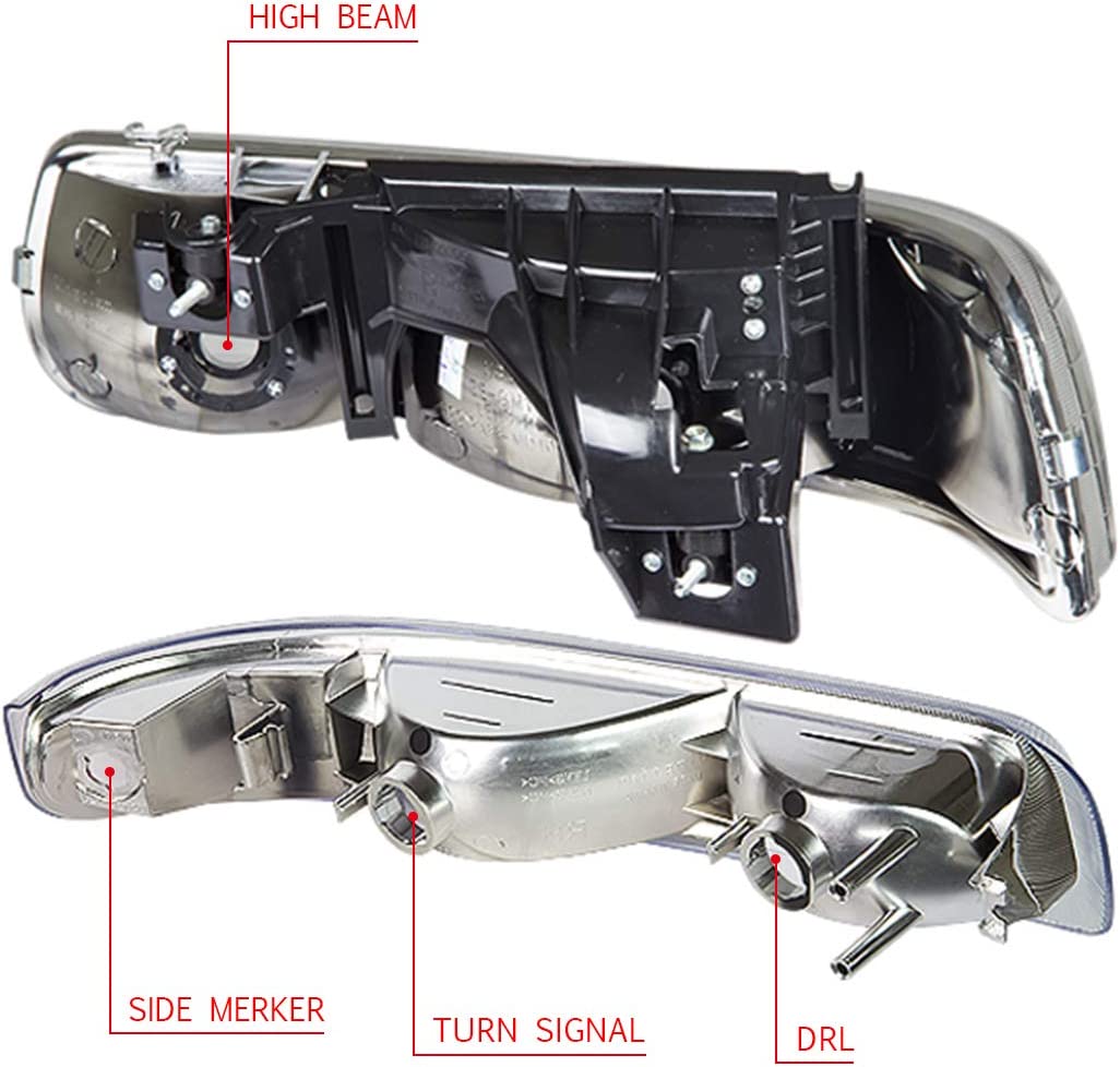 Adn Motoring Hlohcs994psmab Driver And Passenger Side Headlight Assembly - JSI Racing 