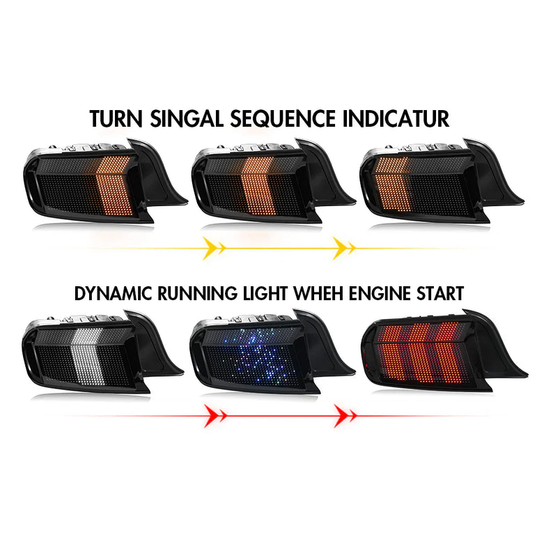 NTXGlow RGB Matrix Tail Lights (2015-2023 Ford Mustang) - JSI Racing 