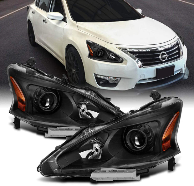 Amerilite 20132015 Altima 4dr Sedan Replacement Headlights Pair Halogen Type Driver And Passenger Side - JSI Racing 