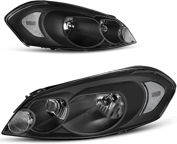Autosaver88 Headlight Assembly Compatible With 20062013 Chevy Impala 06 07 Monte Carlo Replacement Headlamp Driving Light Black Housing Reflector Clear Lens 25958359 25958360 A Oe - JSI Racing 