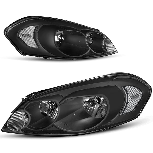 Autosaver88 Headlight Assembly Compatible With 20062013 Chevy Impala 06 07 Monte Carlo Replacement Headlamp Driving Light Black Housing Reflector Clear Lens 25958359 25958360 A Oe - JSI Racing 