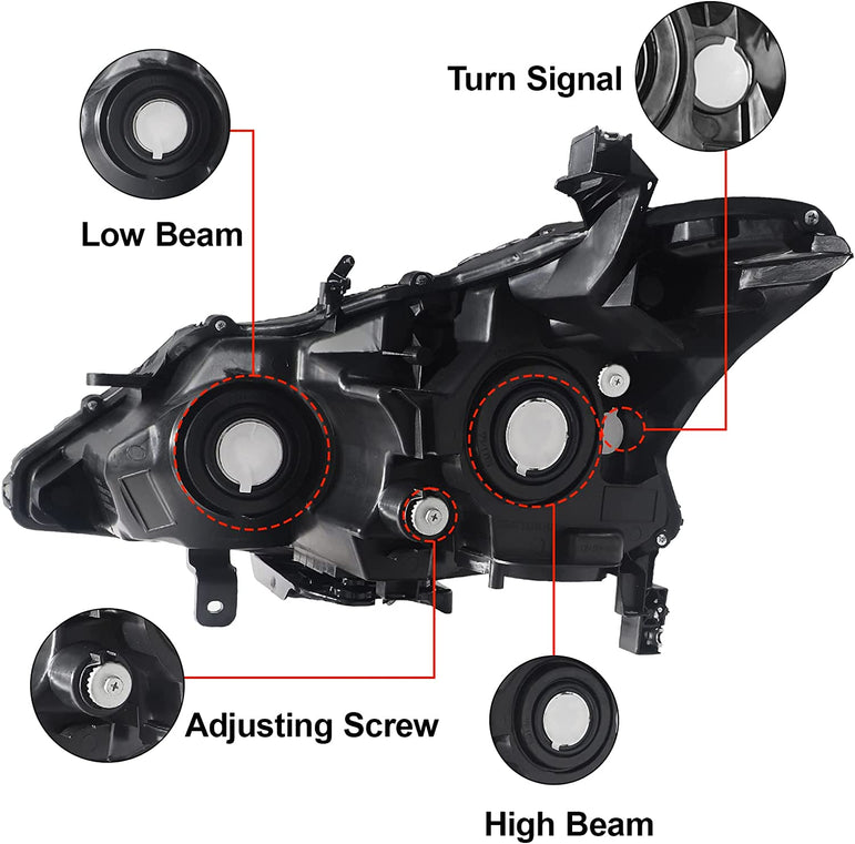 Alziria Headlight Assembly Compatible With 20132015 Nissan Altima Sslsv Only Fit 4door Chrome Housing Amber Reflector - JSI Racing 